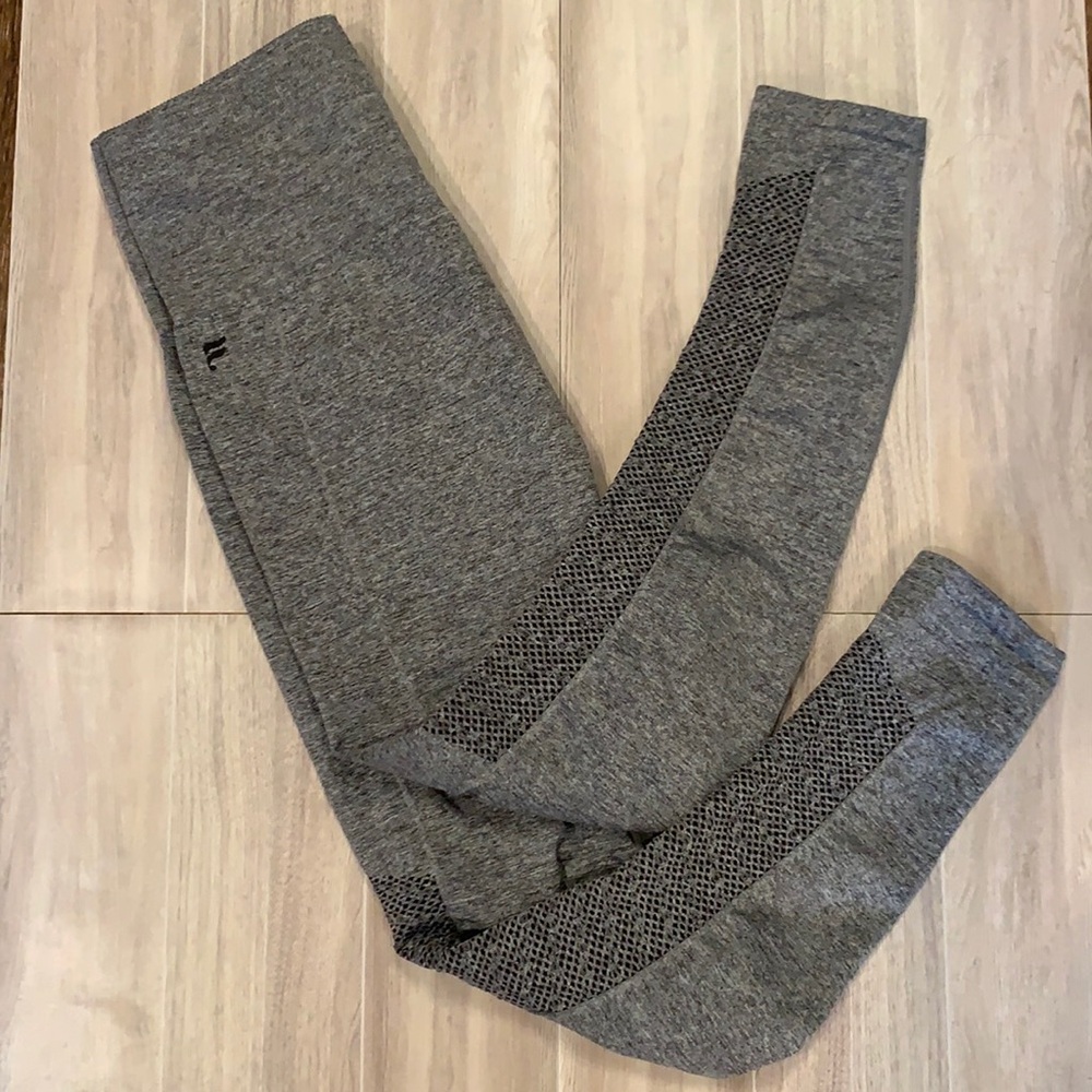 Fabletics leggings Gray with dark gray accent. Small